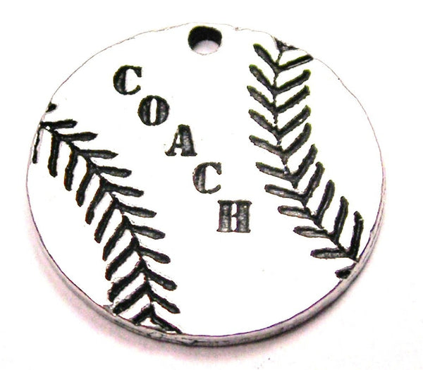 Coach Baseball Softball Genuine American Pewter Charm