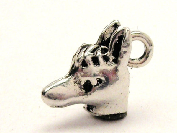 Alpaca Head Genuine American Pewter Charm