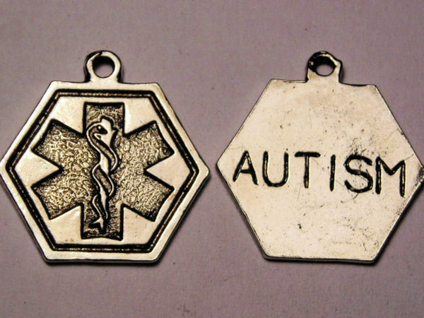 Medical Alert Autism Genuine American Pewter Charm