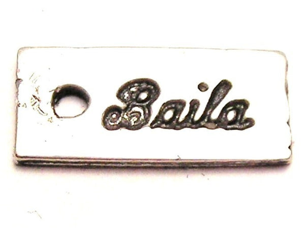 Baila Tab Genuine American Pewter Charm