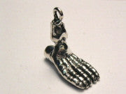 Skeleton Foot Genuine American Pewter Charm