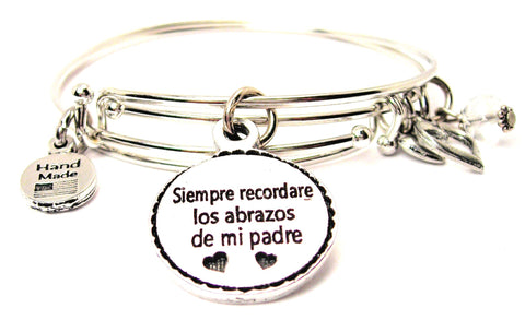 Spanish language jewelry, bereavement jewelry, bereavement bracelet, in memoriam jewelry