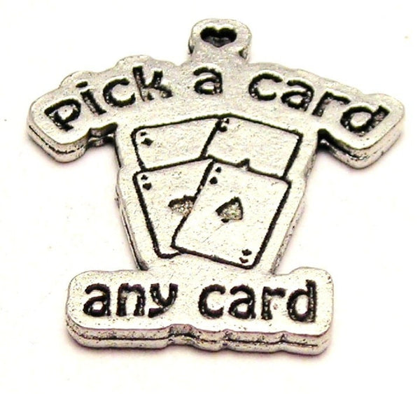 Pick A Card Any Card Genuine American Pewter Charm