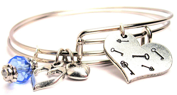 key to my heart bracelet, key to my heart bangles, key to my heart jewelry, love bracelet, love bangles