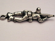 Soldier Laying Down Genuine American Pewter Charm