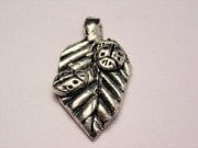 Ladybugs On A Leaf Pendant Genuine American Pewter Charm