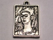 Frida Kahlo Genuine American Pewter Charm