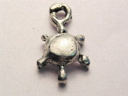 Turtle Hanging By His Tail Genuine American Pewter Charm