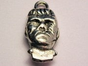 Frankenstein Head Genuine American Pewter Charm