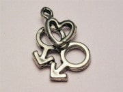 Male Gay Love Genuine American Pewter Charm