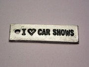 I Love Car Shows Genuine American Pewter Charm