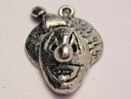 Evil Clown Face Mask Genuine American Pewter Charm