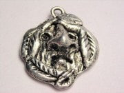 Greenman Mask Genuine American Pewter Charm