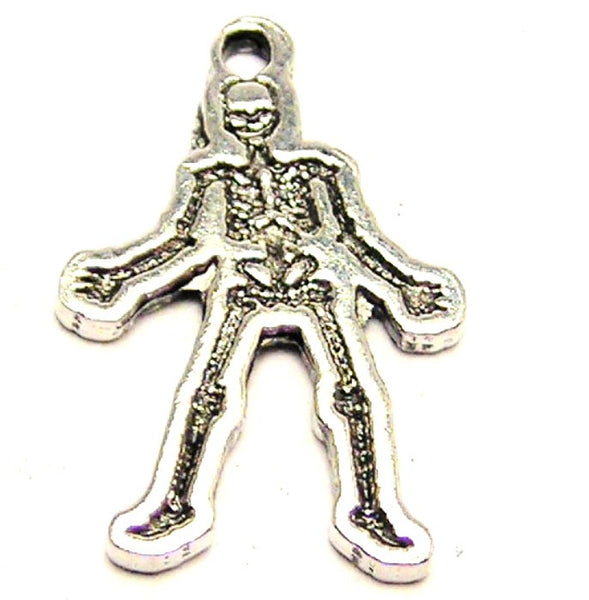 Tiny Skeleton Genuine American Pewter Charm