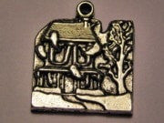 Haunted House Genuine American Pewter Charm