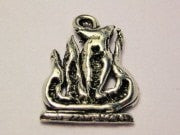 Fire Flames Genuine American Pewter Charm