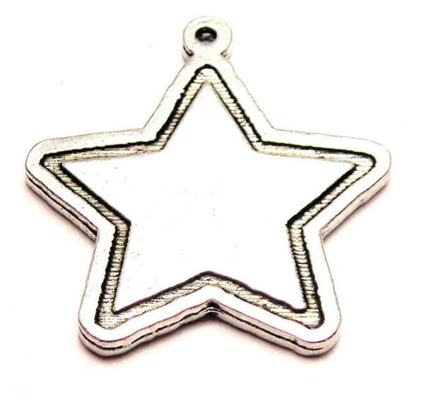 Blank Star Genuine American Pewter Charm