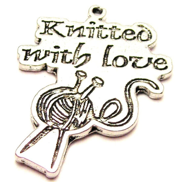 Knitted With Love Genuine American Pewter Charm