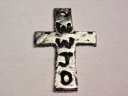 WWJD Cross What Would Jesus Do Genuine American Pewter Charm