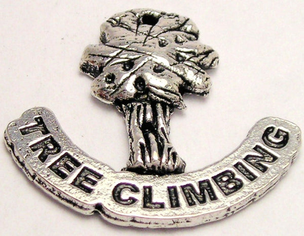 Tree Climbing Genuine American Pewter Charm