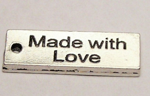 Made With Love Tab Genuine American Pewter Charm