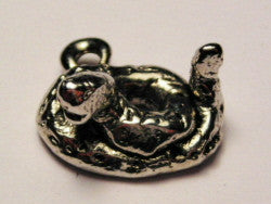 Rattle Snake Genuine American Pewter Charm