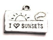 I Love Sunsets Genuine American Pewter Charm