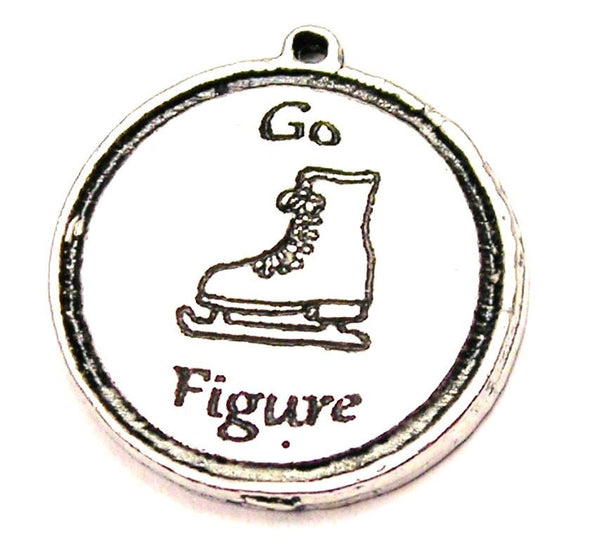 Go Figure Skating Genuine American Pewter Charm