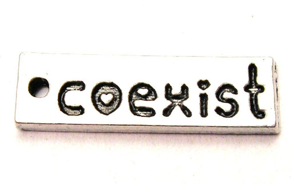 Coexist Genuine American Pewter Charm