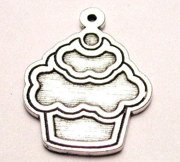 Cupcake Genuine American Pewter Charm