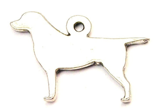 Labrador Silhouette Genuine American Pewter Charm