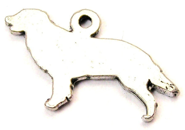 Golden Retriever Silhouette Genuine American Pewter Charm