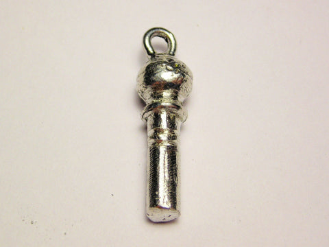 Large Microphone Genuine American Pewter Charm