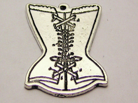 Laced Corset Genuine American Pewter Charm