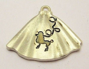 Poodle Skirt Genuine American Pewter Charm