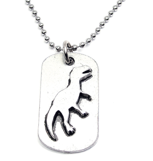 Dinosaur Catalog Dog Tag Necklace