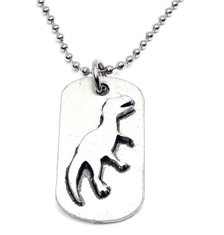 Dinosaur Catalog Dog Tag Necklace