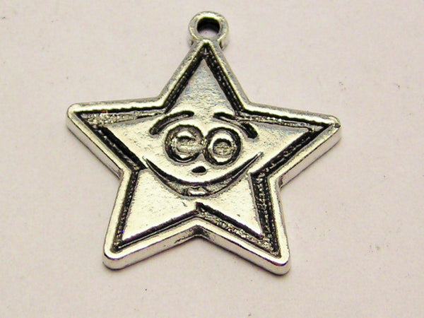 Smiling Star Genuine American Pewter Charm