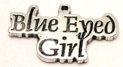 Blue Eyed Girl Genuine American Pewter Charm