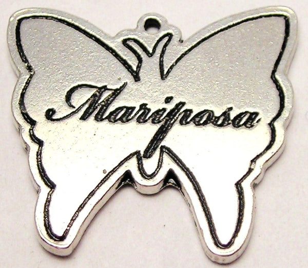 Mariposa Butterfly Genuine American Pewter Charm