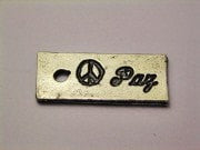 Paz Peace Genuine American Pewter Charm