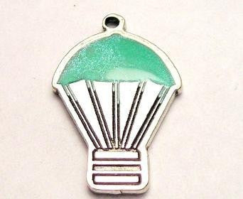 Parachute Green Genuine American Pewter Charm