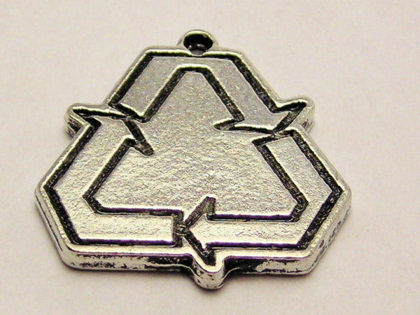 Recycle Symbol Genuine American Pewter Charm