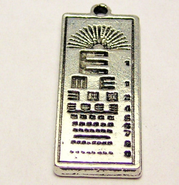 Eye Dr. Chart Genuine American Pewter Charm