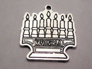 Kwanzaa Genuine American Pewter Charm