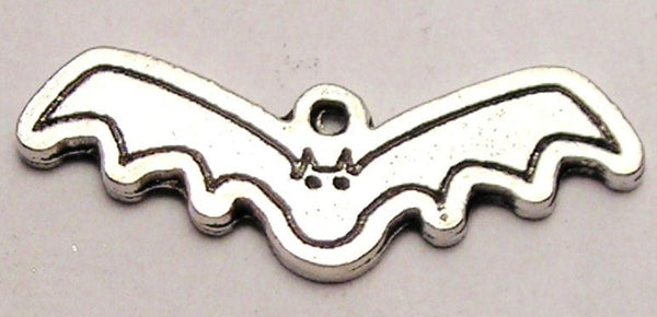 Flying Bat Style 3 Genuine American Pewter Charm