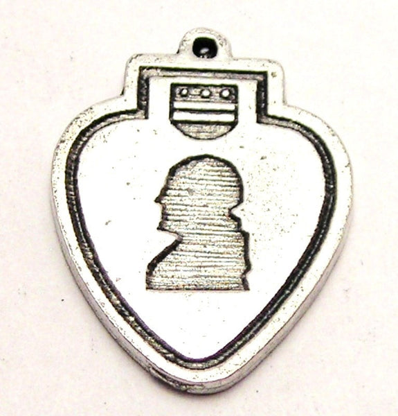 Military Purple Heart Symbol Genuine American Pewter Charm