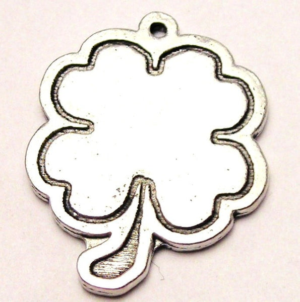 Blank 4 Leaf Clover Genuine American Pewter Charm