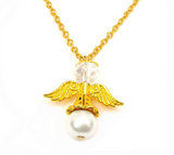 Birthstone Guardian Angel Charm Necklace