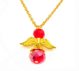 Birthstone Guardian Angel Charm Necklace